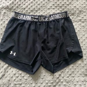 Black Under Armour drawstring shorts